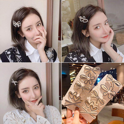 发夹女边夹侧边刘海小碎发卡新款高级儿童亮水钻夹子头饰卡子发饰 - 图2