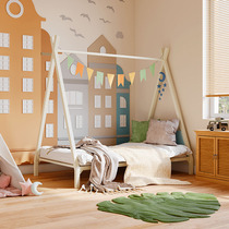 Titan Furniture Iron Art Bed Ins Wind Autumn King-size Bed Net Red Shelf Bed Household Small Household Type Single Iron Frame Bed Iron Bed