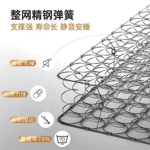 天坛席梦思床垫软硬两用1.8米1.5米棕垫 弹簧两用床垫 云享乐屿 - 图2