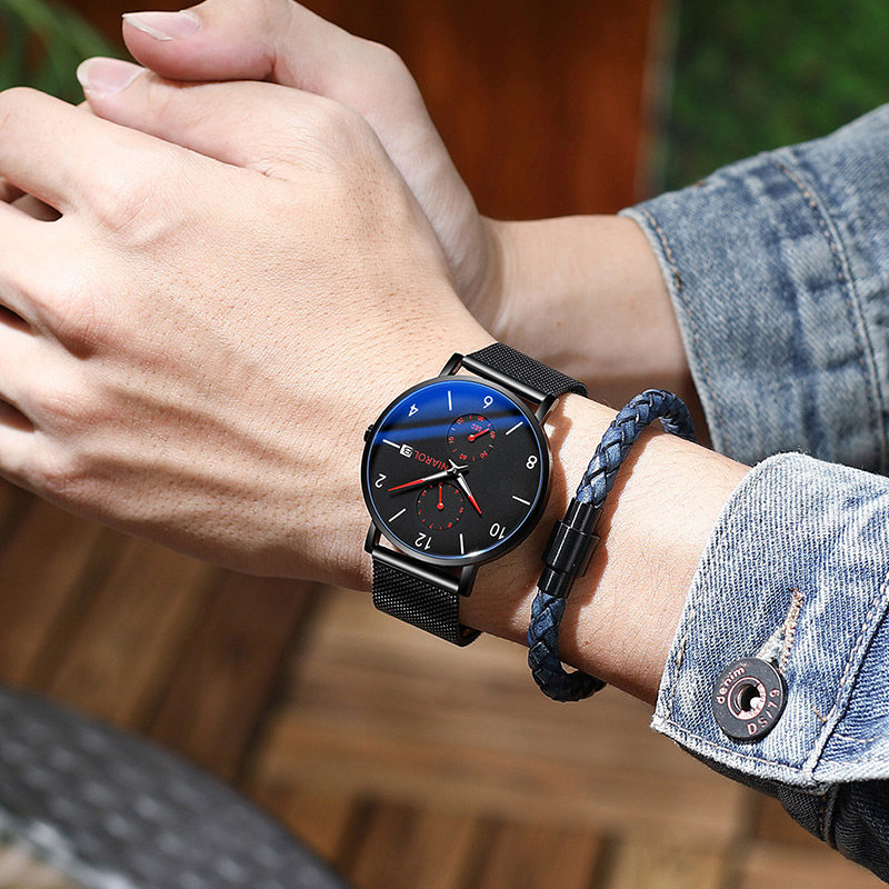 超薄瑞士虫洞概念高中学生石英表 尼诺尔手表国产腕表