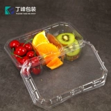 117 одноразовая коробка для резки свежих фруктов, состоящая из трех частей, с крышкой, прямоугольная коробка для ловли фруктов, упаковочная коробка для фруктовых тарелок 400 г