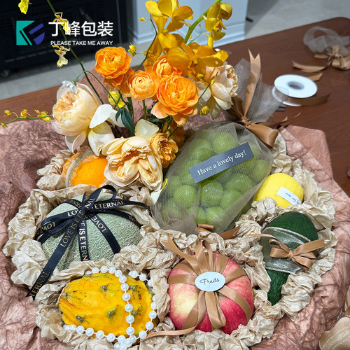 丁峰·美拉德色系包装材料 韩式雾面柔光纱水果花艺装饰DIY网纱 - 图2
