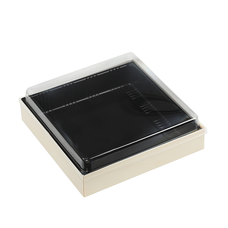 整箱一次性水果包装盒网红木质包边透明塑料盒外卖果切打包盒 - 图3