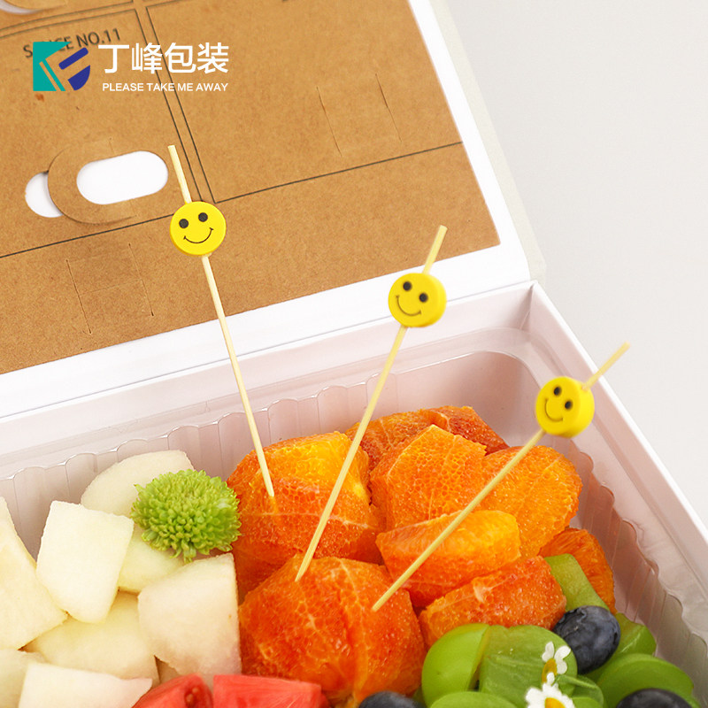 丁峰包装·水果竹签果切叉子环保木签卡通图案一次性创意牙签,淘宝优惠券,粉丝福利购,淘宝优惠卷