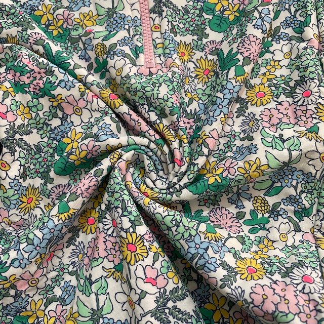 British quick-drying hot spring one-piece floral sun protection swimsuit