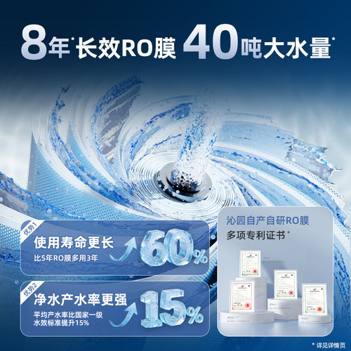 沁园新品双子芯家用净水器政府补贴RO净水机厨房自来水过滤饮水机 - 图1