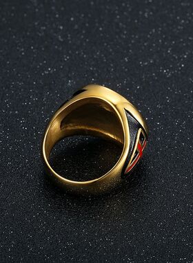 圣殿骑士戒指钛钢欧美