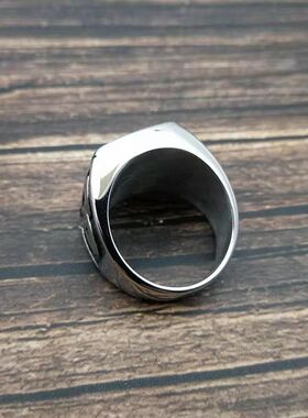 维京人钛钢复古同心结男士戒指