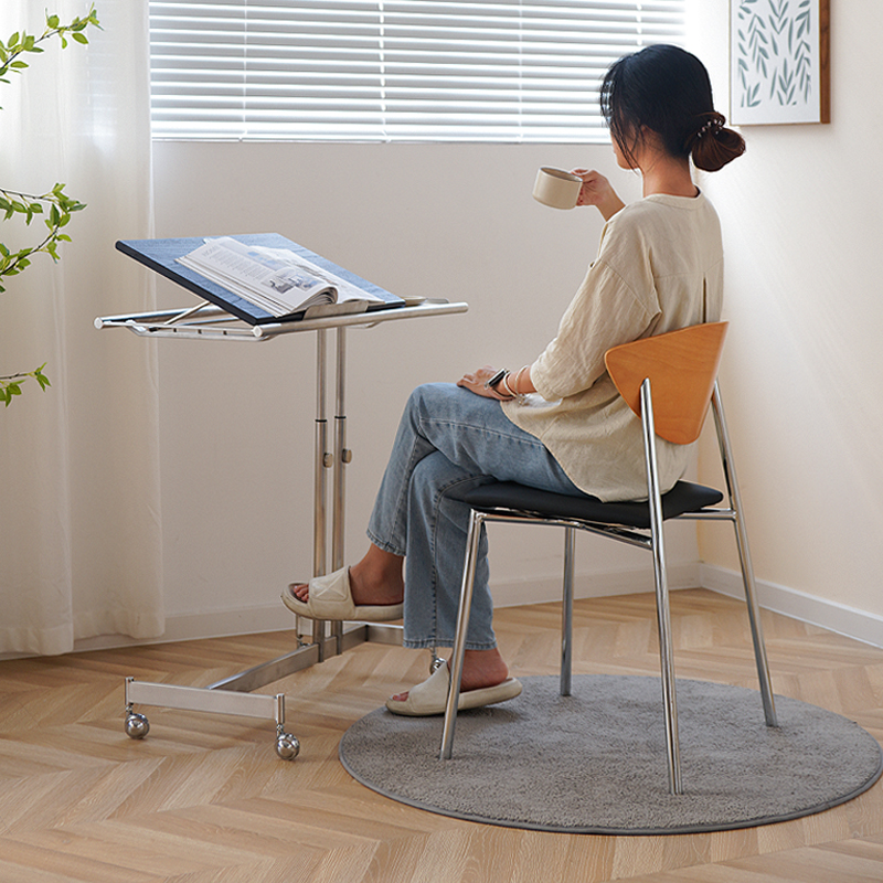 北欧实木餐椅轻奢复古咖啡厅设计师靠背椅小户型家用休闲餐桌椅子 - 图2