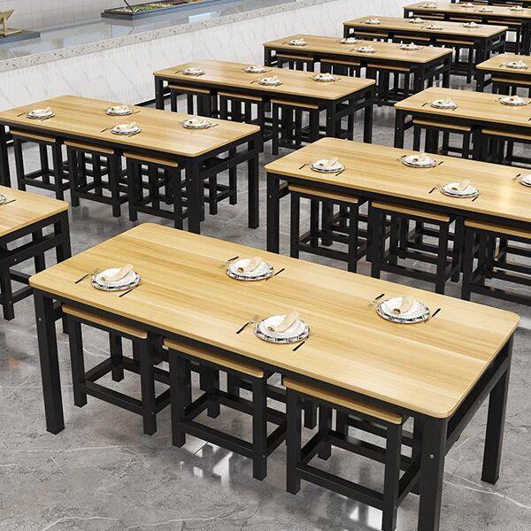 餐桌椅组合现代简约食堂公司小吃早餐店面馆家用快餐厅商用长方形,淘宝优惠券,粉丝福利购,淘宝优惠卷