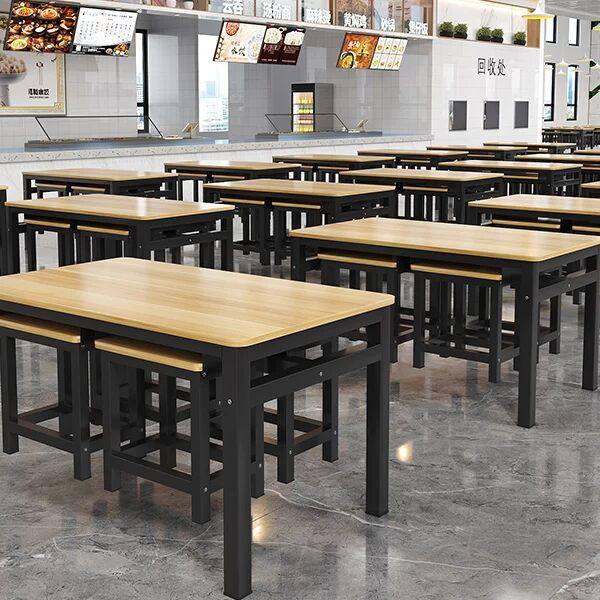餐桌椅组合现代简约食堂公司小吃早餐店面馆家用快餐厅商用长方形,淘宝优惠券,粉丝福利购,淘宝优惠卷