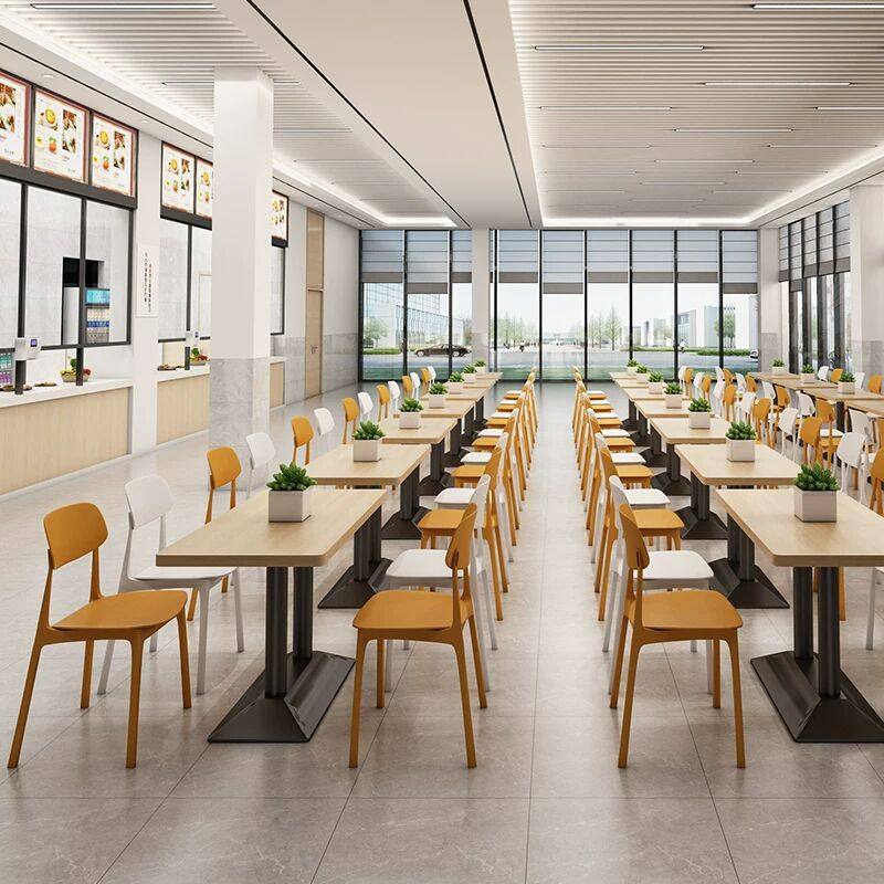 学校公司员工食堂桌椅实木板小吃快餐店餐厅面馆饭堂桌椅组合商用,淘宝优惠券,粉丝福利购,淘宝优惠卷