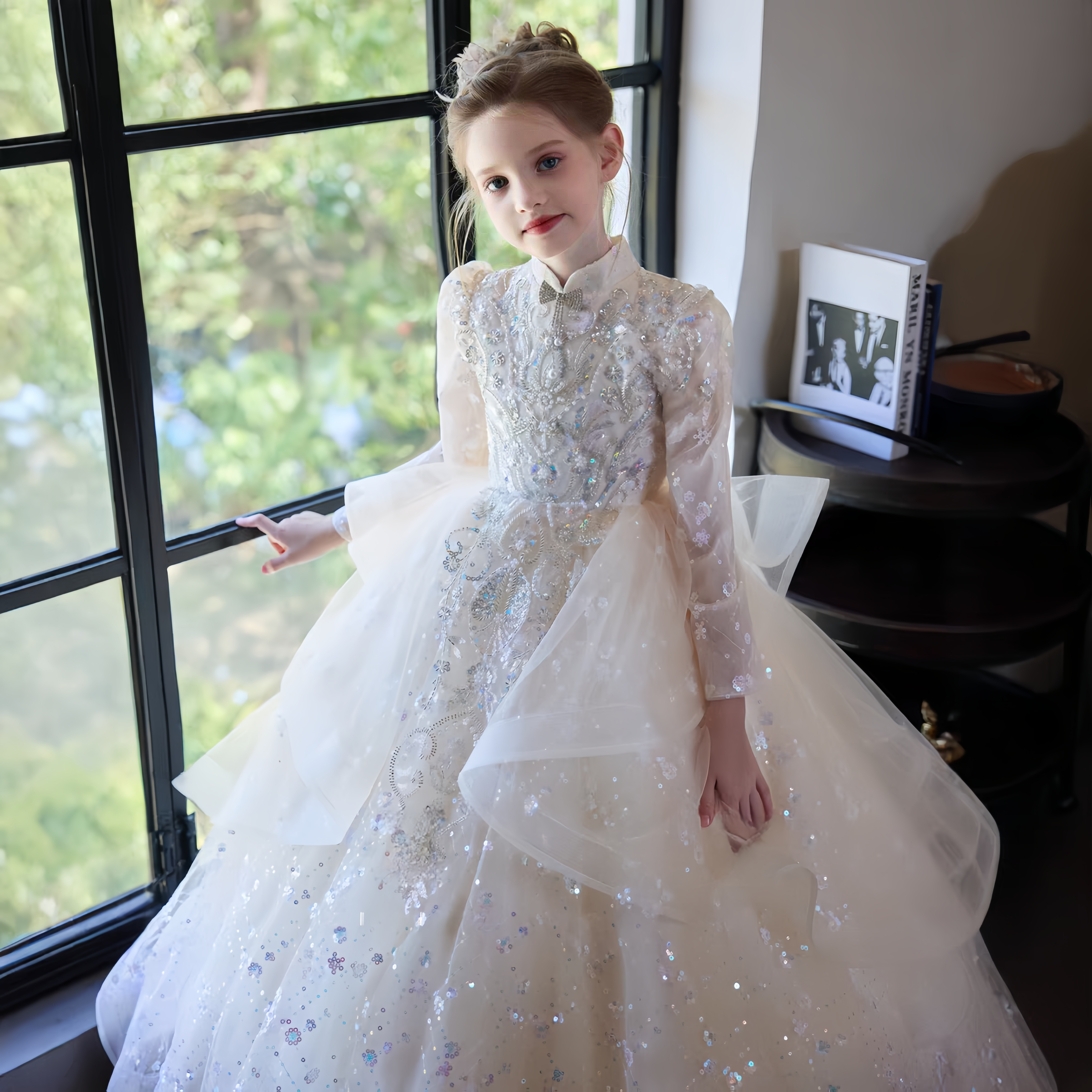 女童生日晚礼服公主裙花童婚礼女孩婚纱高端钢琴演出服儿童主持人,淘宝优惠券,粉丝福利购,淘宝优惠卷