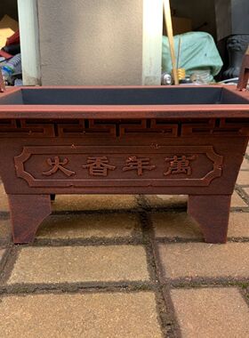 寺庙大香炉镀锌板合制香炉祠堂道观长方形烧插香焚纸炉家用香炉鼎