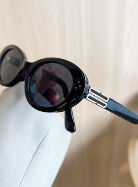 gm遮阳椭圆形复古男女墨镜