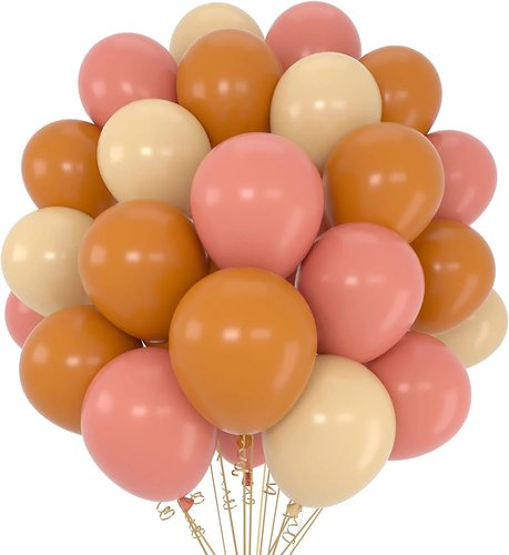 30个10寸复古粉色杏色可可色气球商场活动生日派对现场装饰布置 - 图3