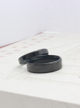 简约男女不掉色钛钢刻字戒指指环