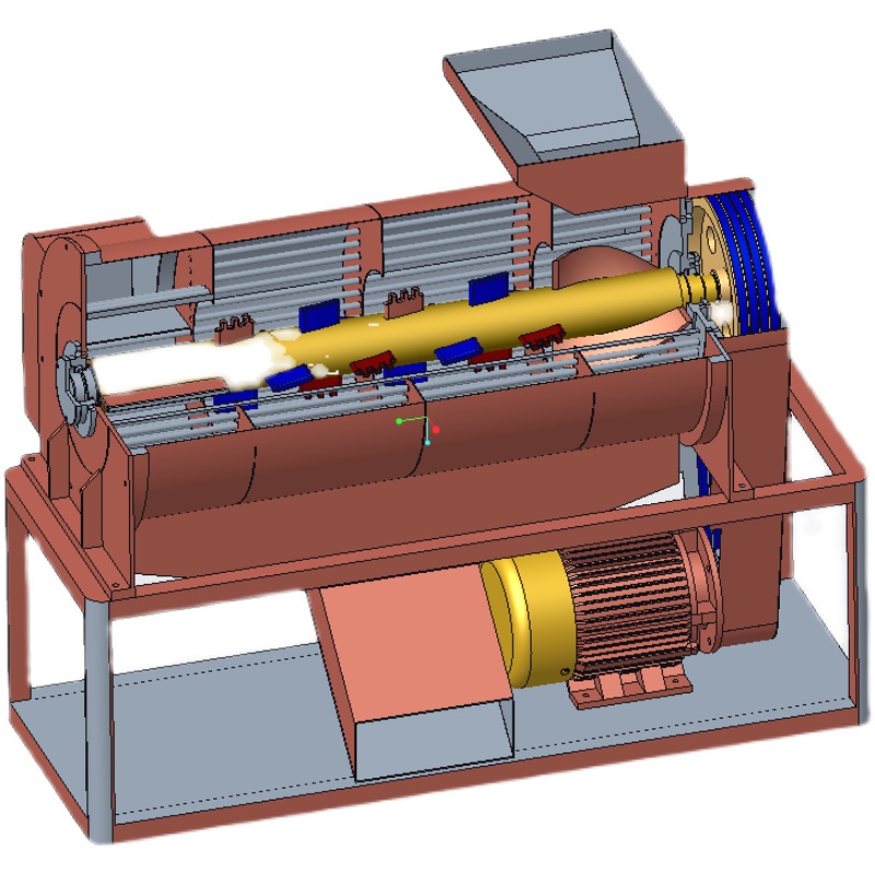 玉米脱粒机的结构设计【三维ProE模型3D建模+7张CAD图纸+说明】-图1