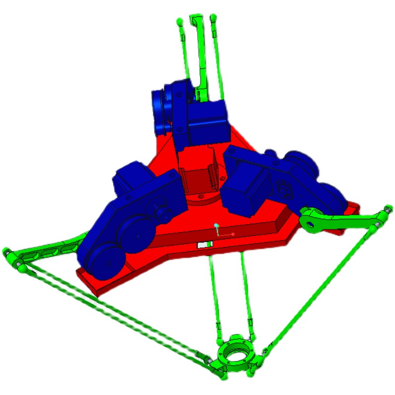 三自由度Delta并联机器人设计（含三维Proe模型及CAD图纸+说明 - 图1