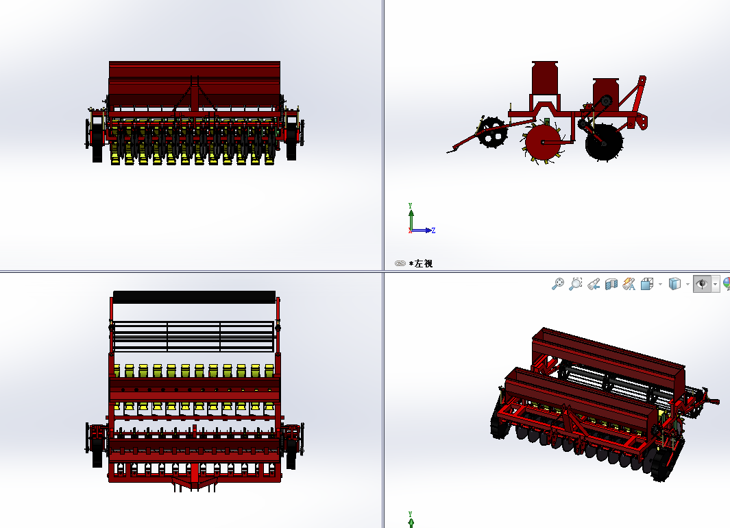 小麦播种机设计【CAD图纸+三维solidworks模型3D+说明参考素材】 - 图0