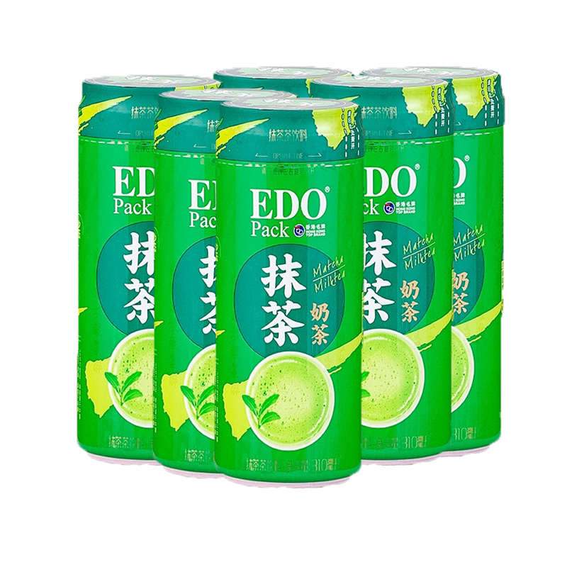 EDOPack港式抹茶奶茶310ml*6罐装绿茶即饮醇香果味下午茶饮料饮品 - 图1