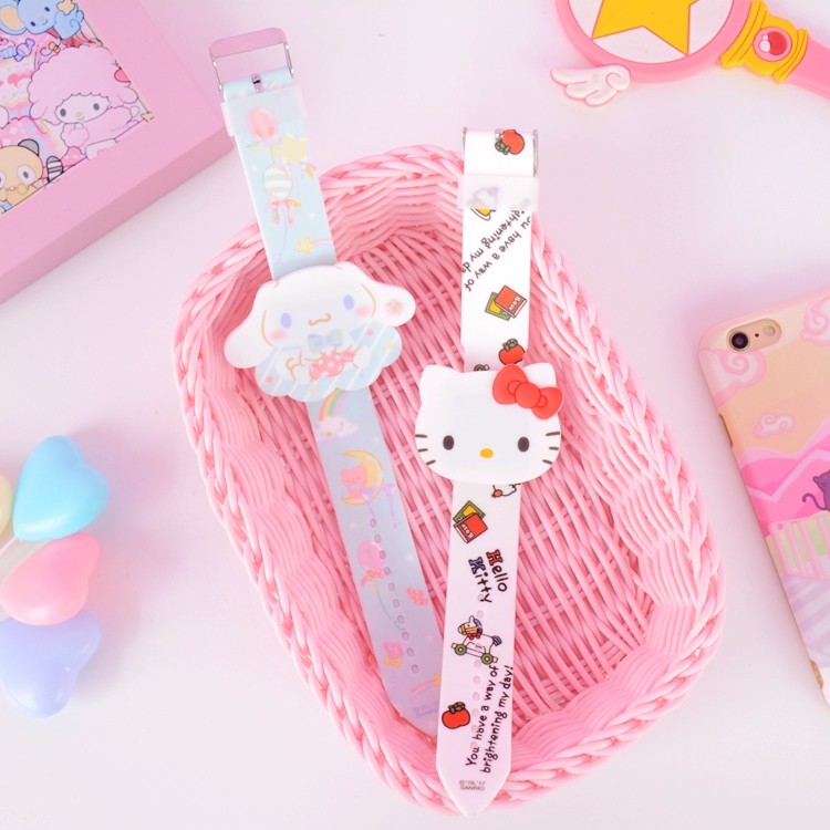 日韩原宿风卡通美乐蒂大耳狗电子表 猫叔少女馆国产腕表