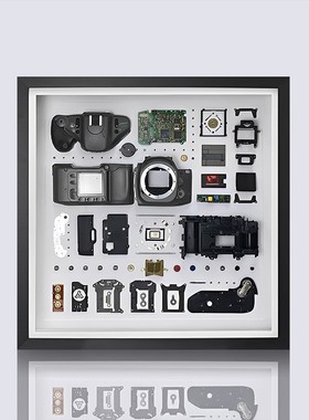 复古样板间实木拆解装饰画摆件