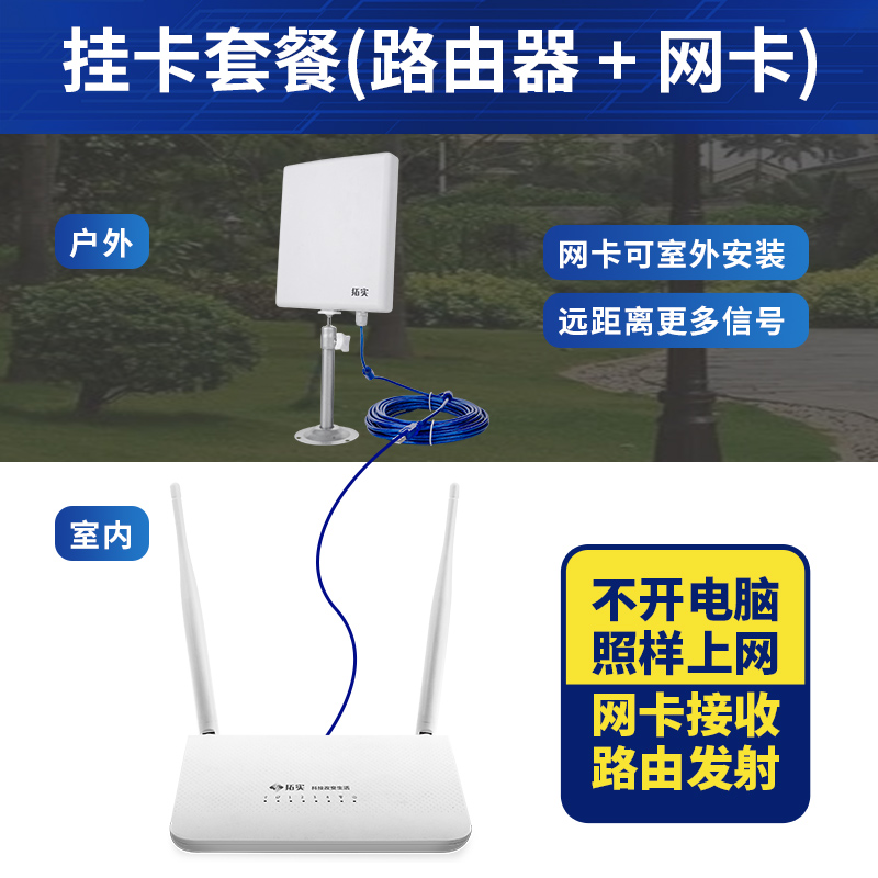 拓实N910台式机无线WIFI接收器大功率usb网卡电脑WLAN网络信号增强放大中继器增强蹭wifi大功率穿墙王扩大器 - 图0