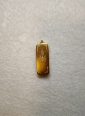 佛手小唐卡壳子外壳钛钢纯手绘唐卡嘎乌盒吊坠长方形1*3cm尺寸
