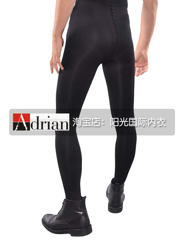 Adrian男士春秋连裤袜60d无前门进口男丝袜子瘦腿商务打底裤ad10 - 图1