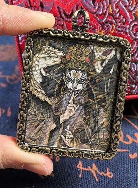 2025乙巳蛇年新款白鹤童子只S不渡正品国风唐卡吊坠项链Z小ren