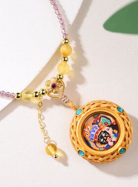 天然水晶锁骨链扎基拉姆唐卡项链