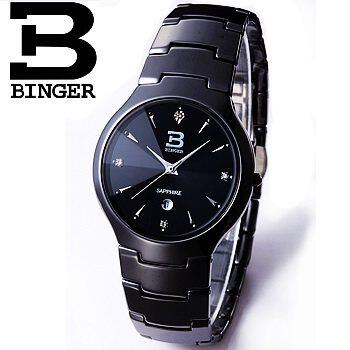 清仓价陈小春正品binger男陶瓷表 宾格手表国产腕表