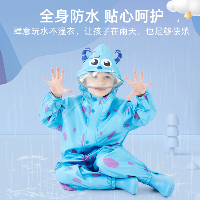 儿童雨衣连体苏利文男女童套装防水全身幼儿园宝宝小童新款防雨服 - 图2