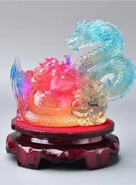 淘运灵阁2026年属鼠人吉祥物祥龙护塔宝吉懿琉璃摆件客厅书房家居