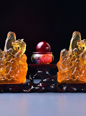 淘运开阁祥龙护塔宝吉懿琉璃摆件2026属鼠吉祥客厅书房办公室家居