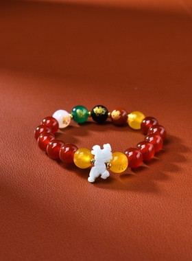 属马吉祥佩戴物淘运灵阁五岳四神喜合吉祥宏手链男女2026年生肖马