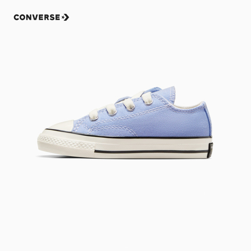 Converse匡威儿童鞋婴童新款男女童魔术贴低帮帆布鞋A06895C-S-33 - 图0