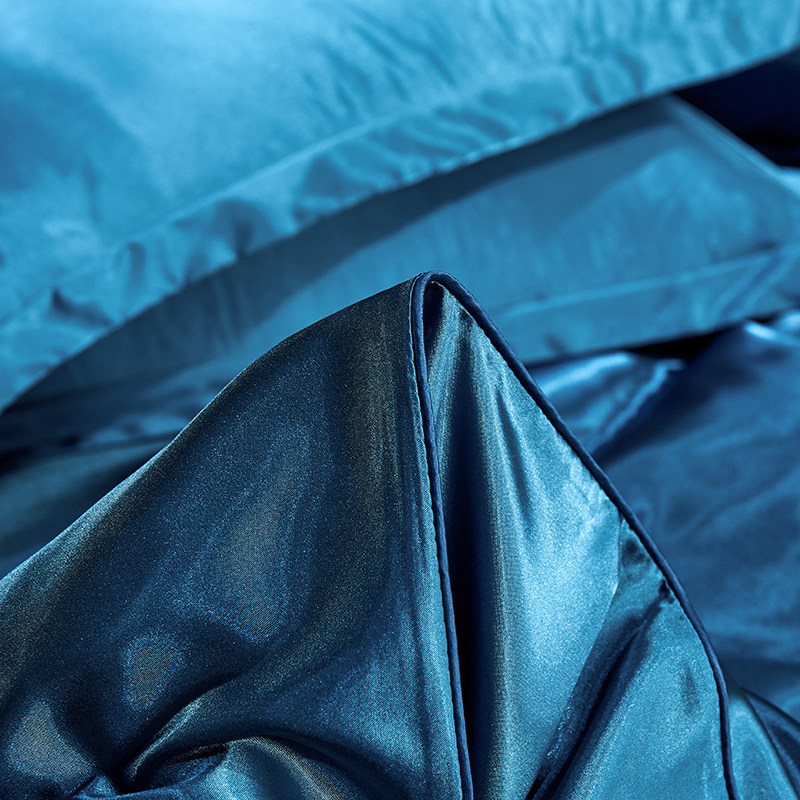 轻奢真丝被套丝滑裸睡桑蚕丝绸缎被罩冰丝蓝色单双人被单纯色单件,淘宝优惠券,粉丝福利购,淘宝优惠卷