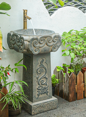 陋石坊阳台庭院装饰立柱盆
