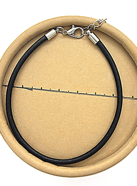 亚马逊跨境时尚个性 牛皮绳黑色手链单绳 首饰