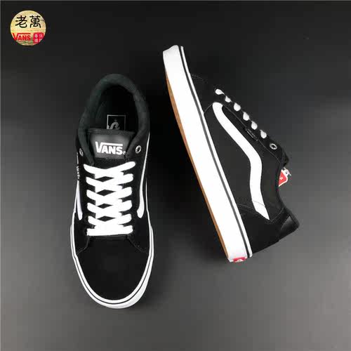 老万VANS范斯黑白经典款薄绒低帮运动休闲板鞋 VN000SJVC4R - 图3