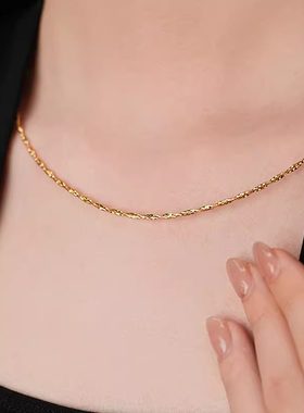 VISING锁骨链颈圈麻花链项链S925时尚轻奢气质