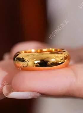 珠宝黄金色花丝镶嵌凤凰金珠戒指