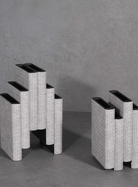 粤萱简约现代白色皮革相框摆放样板间售楼处客厅餐厅软装桌面摆件