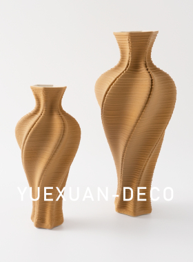 粤萱简约3D打印艺术陶瓷摆件售楼处样板间餐厅客厅插花摆件软装