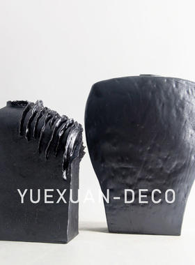 粤萱简约现代黑白色系陶瓷花器售楼处样板间酒店家庭客厅卧室软装