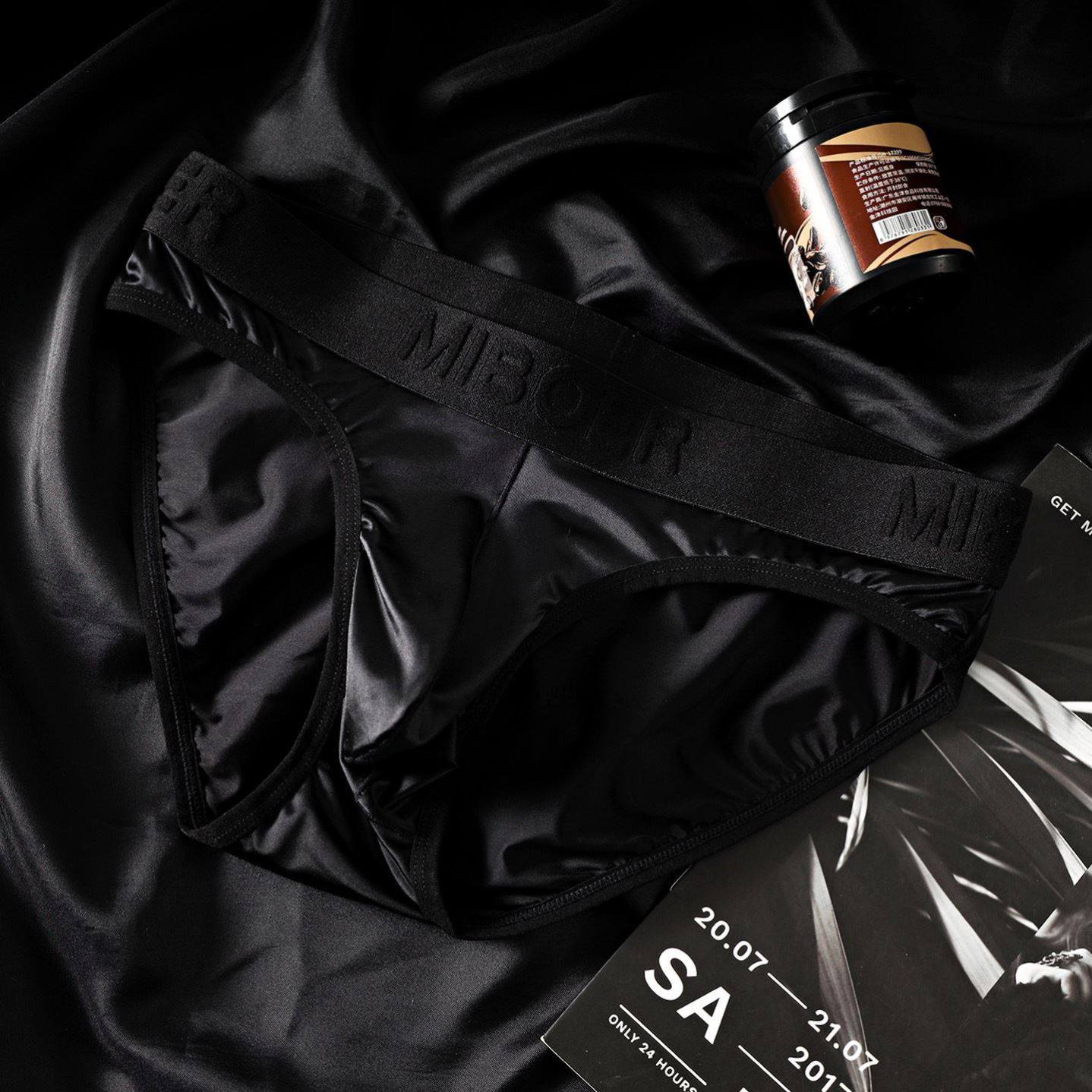 光泽轻奢感男士三角内裤男生冰丝缎面性感透气低腰短裤头时尚新款,淘宝优惠券,粉丝福利购,淘宝优惠卷