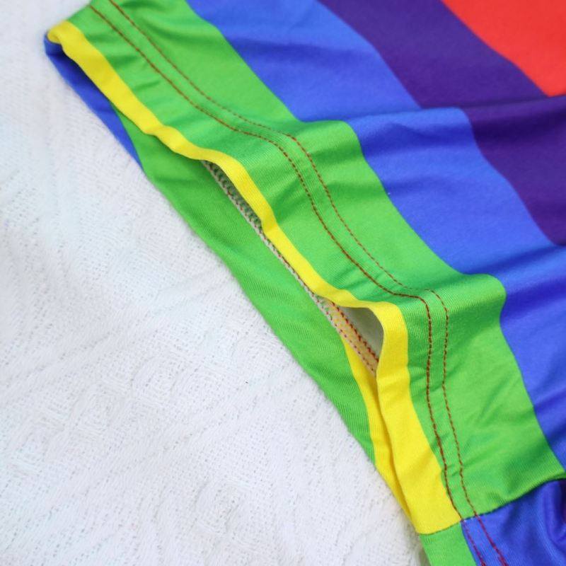 男士沙滩裤3D数码丝滑彩虹印花短裤薄款欧美沙滩裤大条纹平角内裤,淘宝优惠券,粉丝福利购,淘宝优惠卷