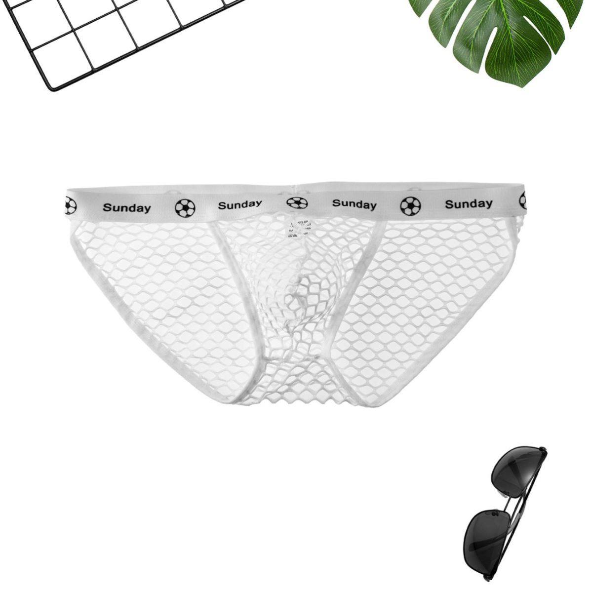 全透透视JJ白色高察性感男士内裤大网眼骚气睡裤渔网短裤 U凸三角,淘宝优惠券,粉丝福利购,淘宝优惠卷